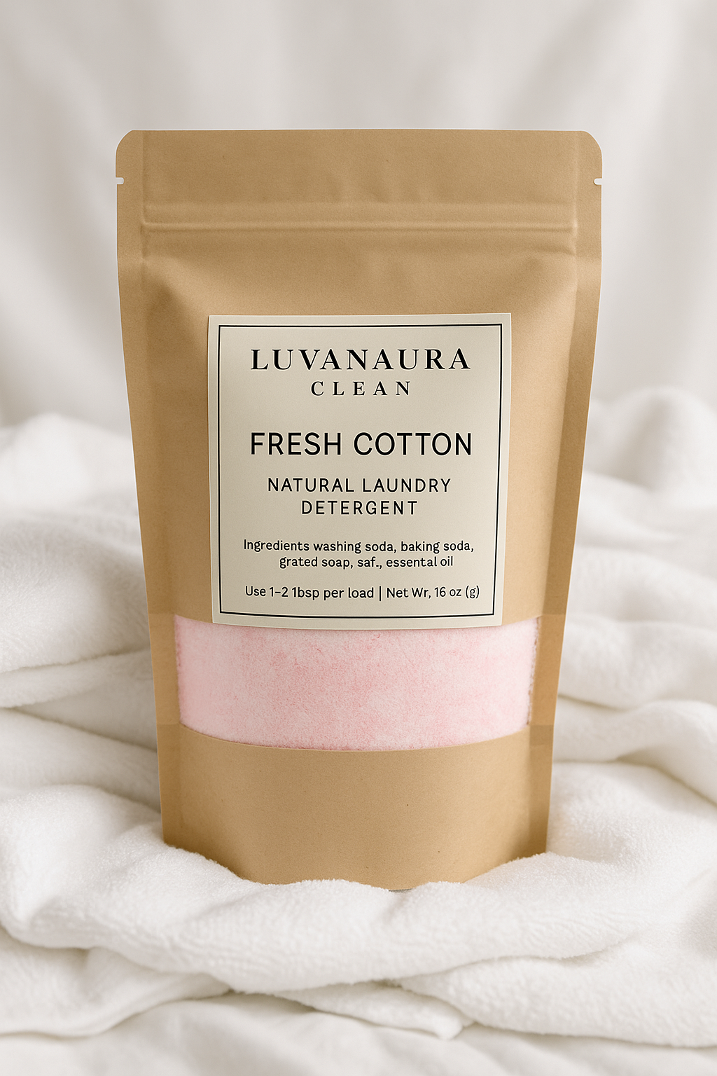 Luvanaura Clean – Fresh Cotton Natural Laundry Detergent (30 Loads)